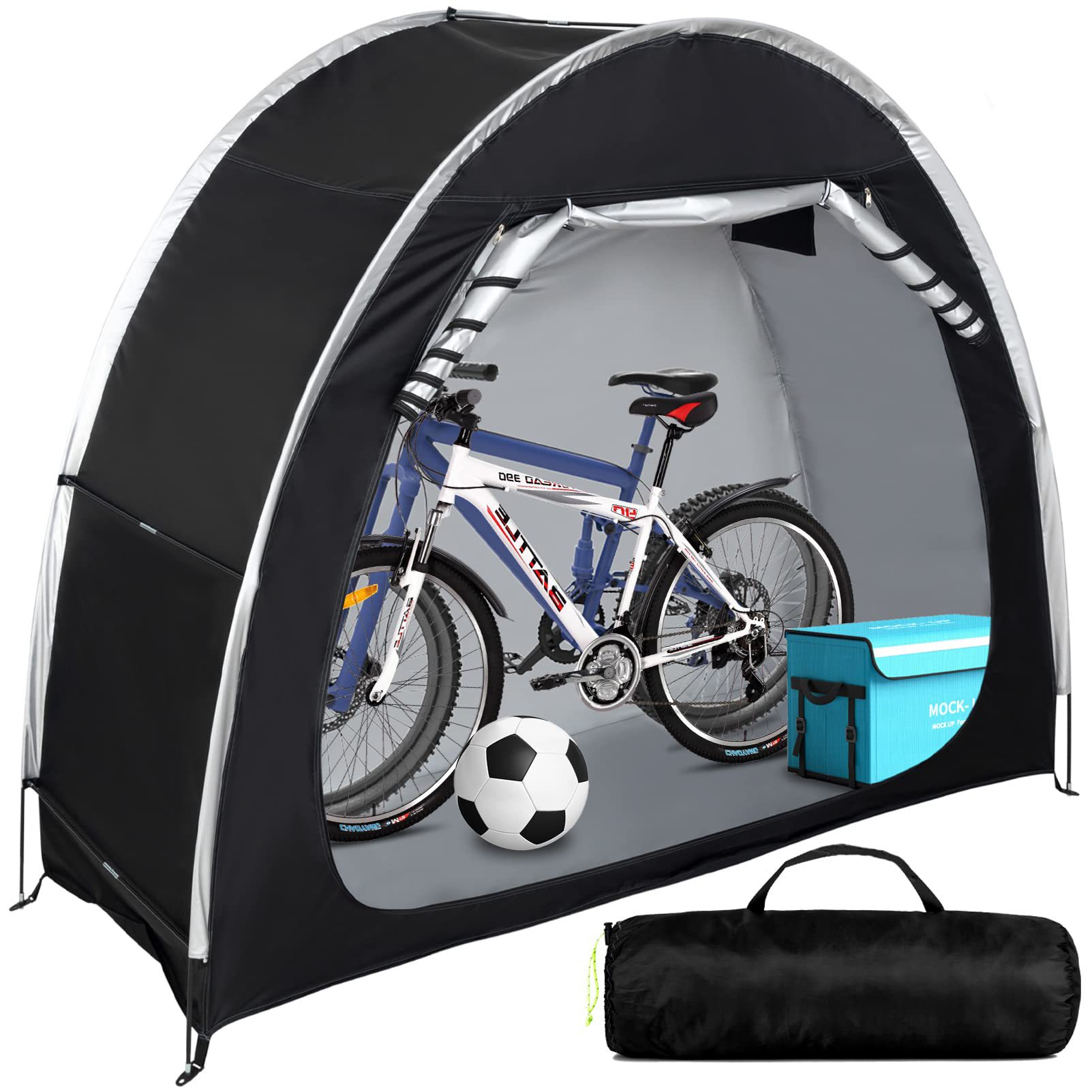 Mountain Biking In The Rain - 210D storage room portable folding bicycle
