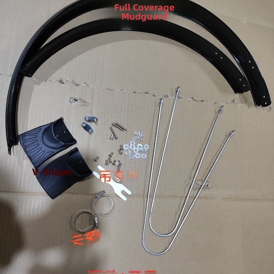 Mountain Biking In The Rain - Thickened Metal Bicycle Mudguard Full Coverage