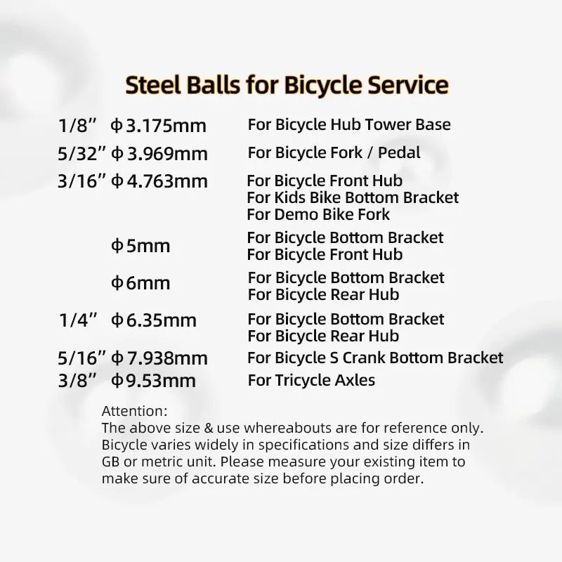 144/20pcs Bicycle Steel Balls  - đánh giá và giá Mountain Biking For Kids
