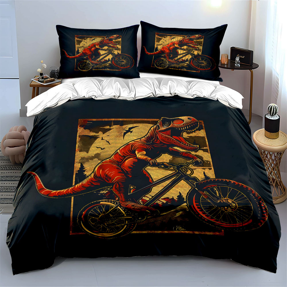 3pcs T-Rex Riding a Mountain B - đánh giá và giá Mountain Biking Cartoon
